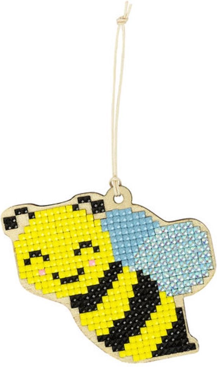 Diamond Painting Freyja Crystal Wooden Pendant | Bee